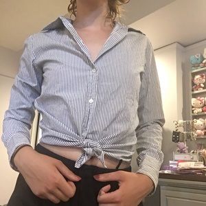 Stripped button down blouse